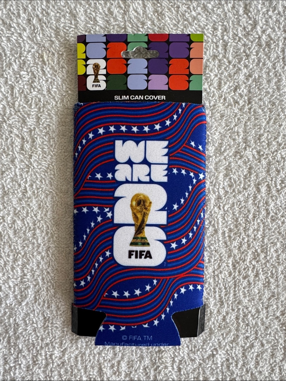 FIFA World Cup Blue “We Are 2026” Slim Can Cover